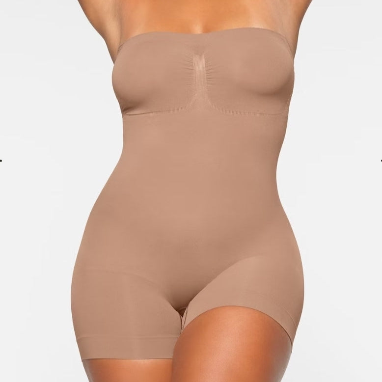 Seamless Strapless Shortie Bodysuit
