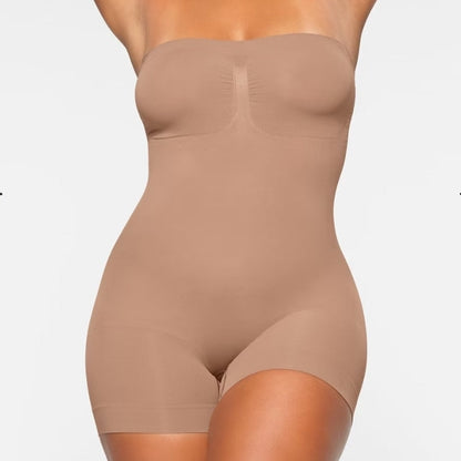 Seamless Strapless Shortie Bodysuit